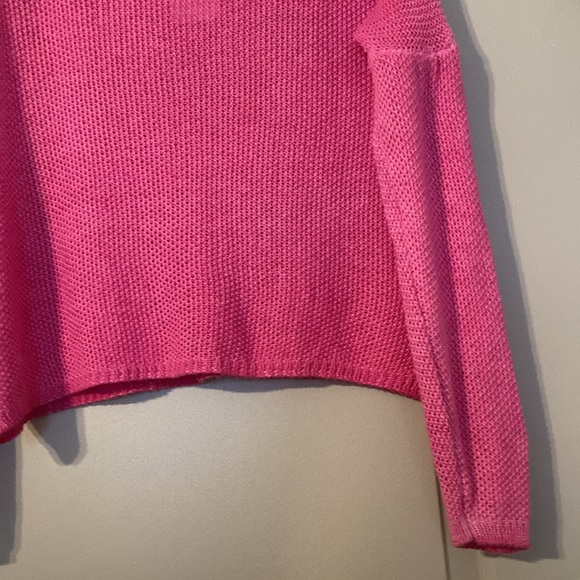 Easter Hot Pink Cuff Sleeve Cropped Sweater| Made in Italy| Sz Med - Picture 4 of 11